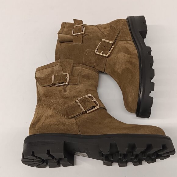 Jimmy Choo Women's Youth II Caper Green Suede Ankle Boots - EU36/US6 - Picture 5 of 16